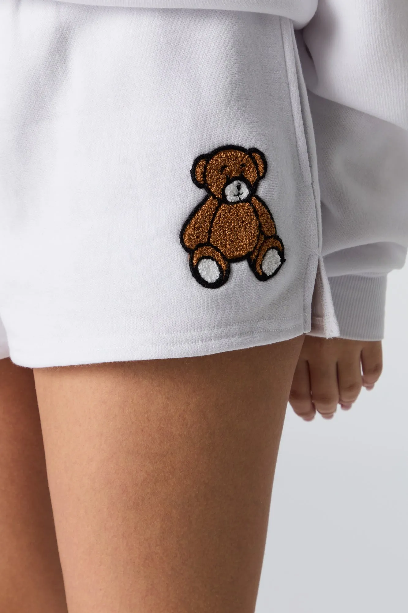 02 Chenille Embroidered Fleece Short