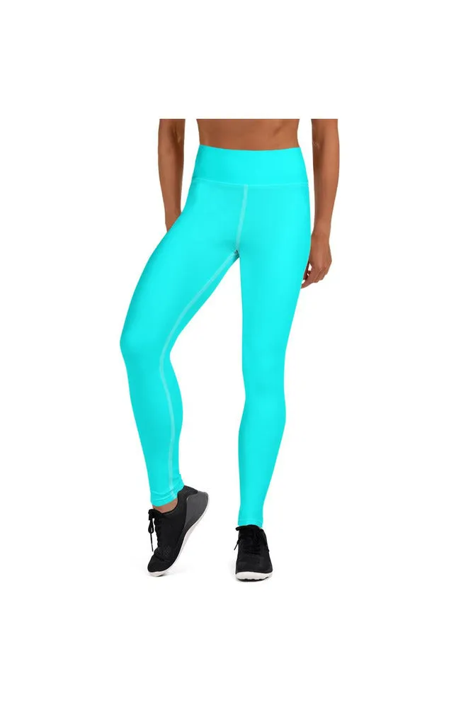 Aqua Blue Yoga Leggings