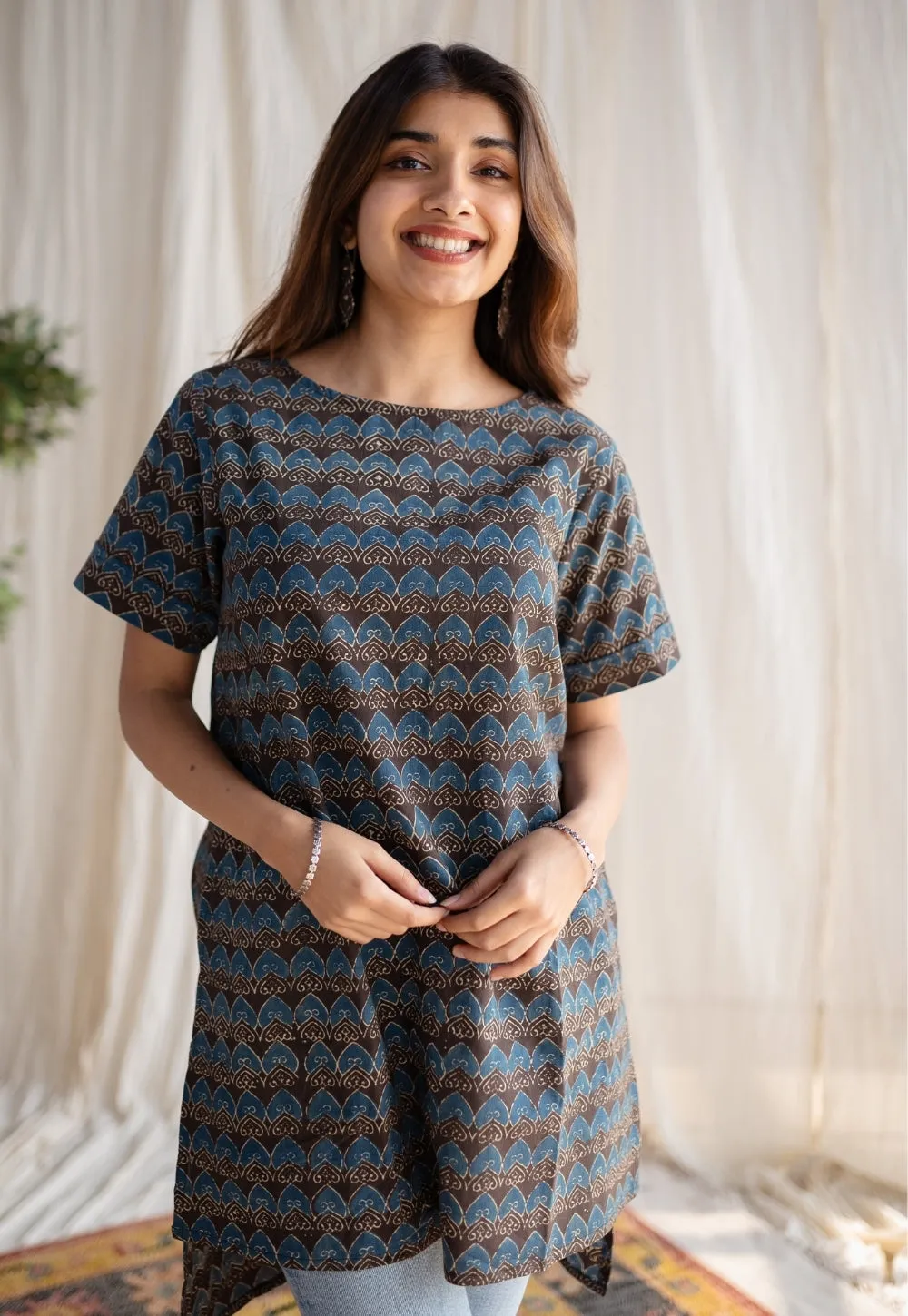 Arisha Ajrakh Cotton Top