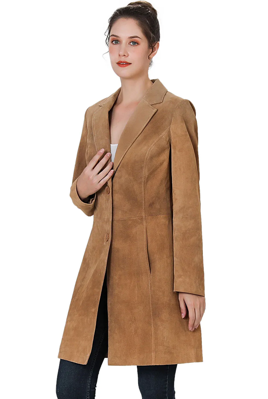 BGSD Women Mary Suede Leather Walker Coat