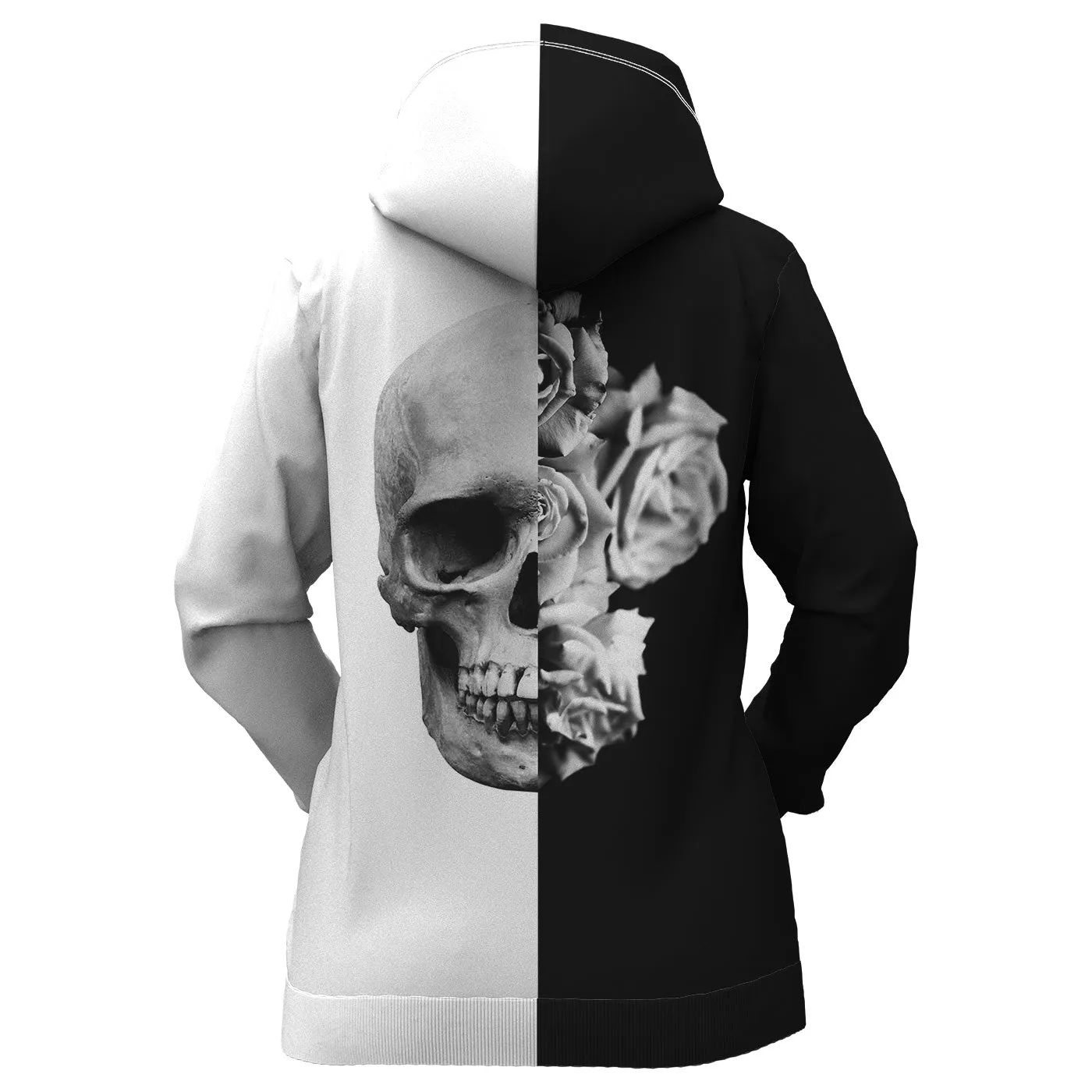 Black & White Skull Women Hoodie