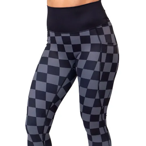 Black Checkers Leggings