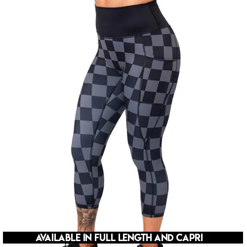 Black Checkers Leggings