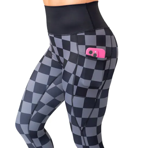 Black Checkers Leggings