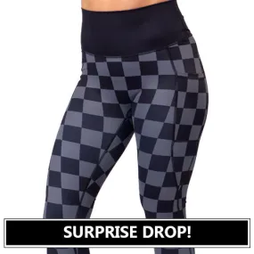 Black Checkers Leggings