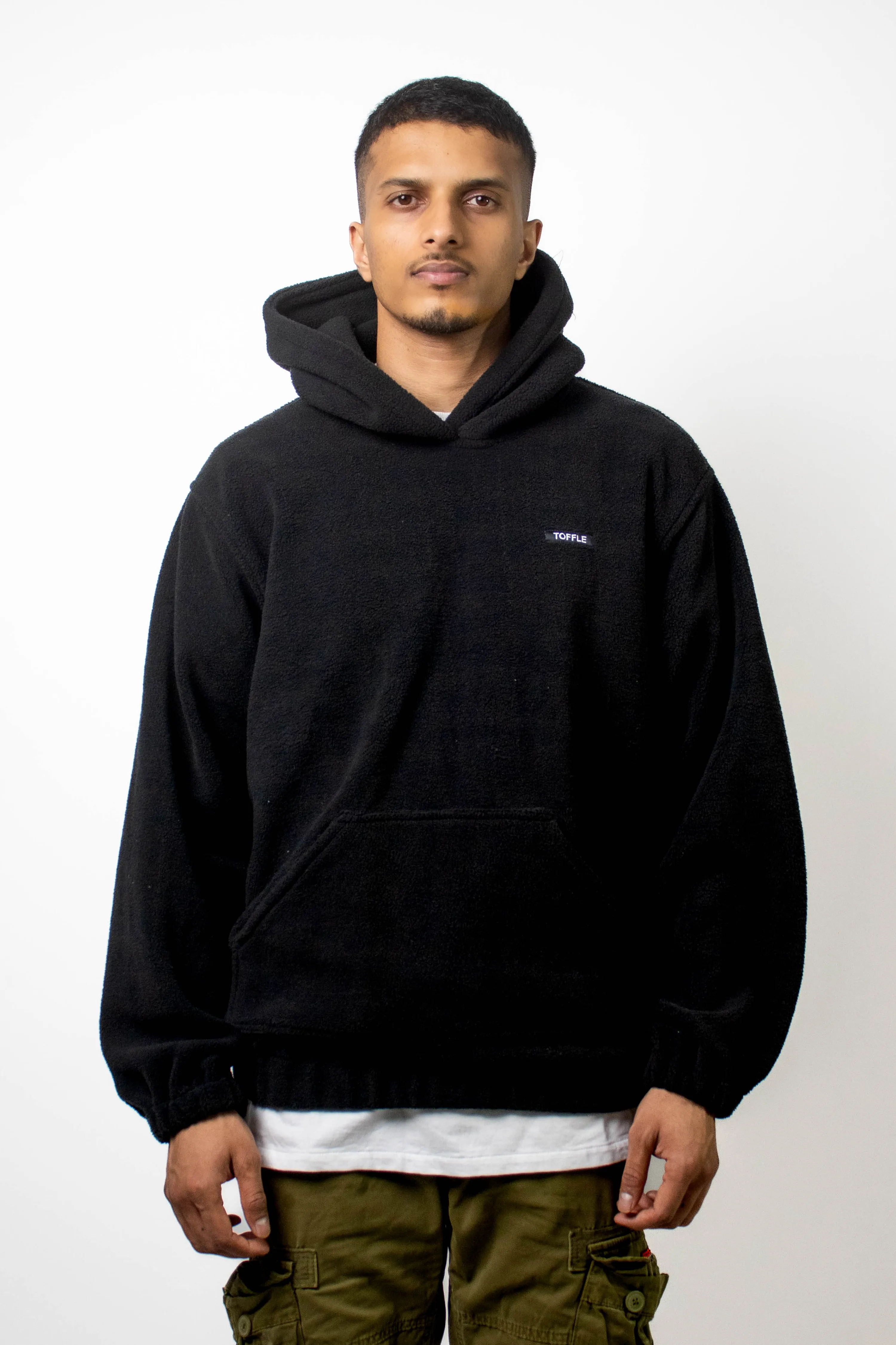 Black Polar Fleece Hoodie