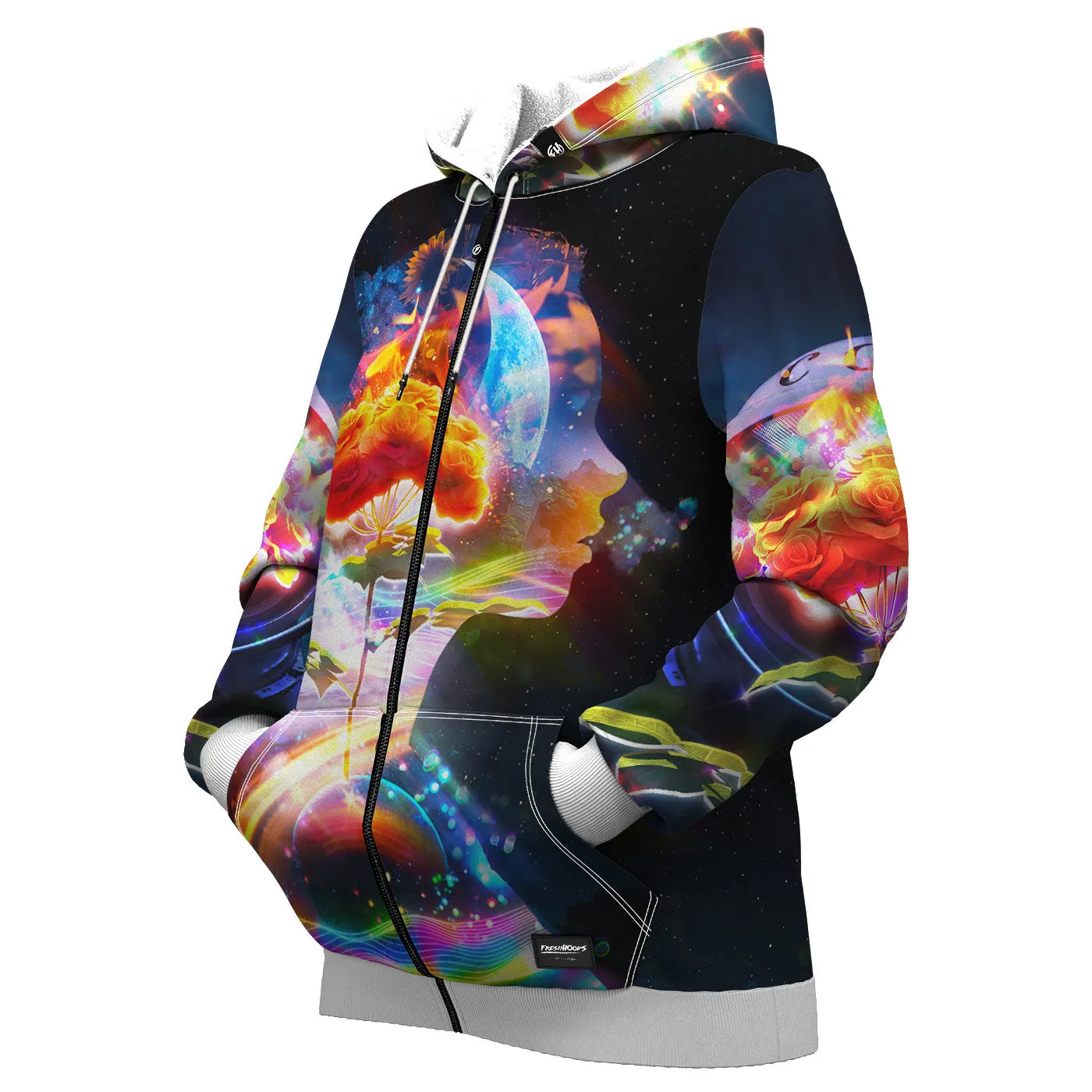 Blissful Space Women Zip Up Hoodie