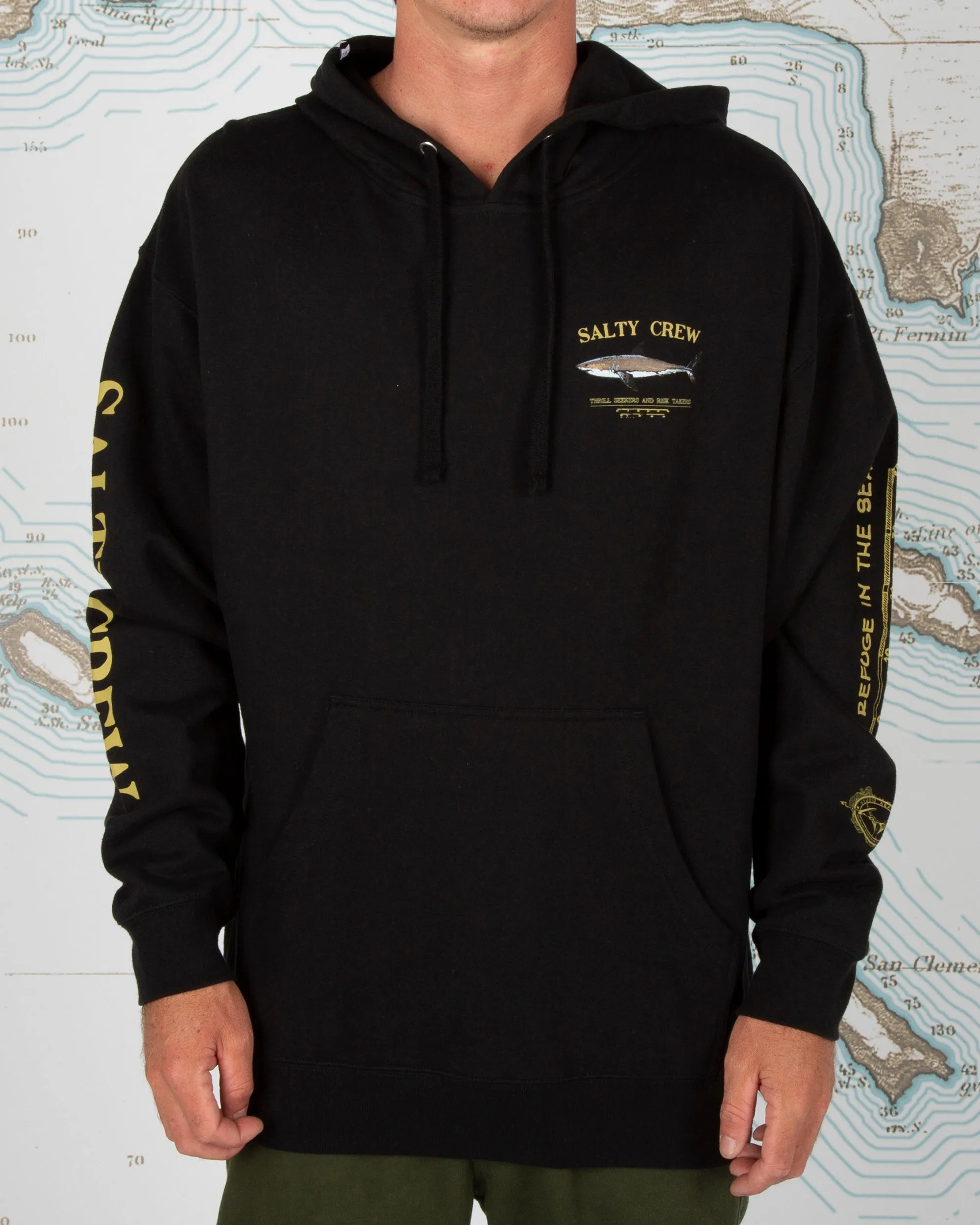 Bruce Black Hood Fleece