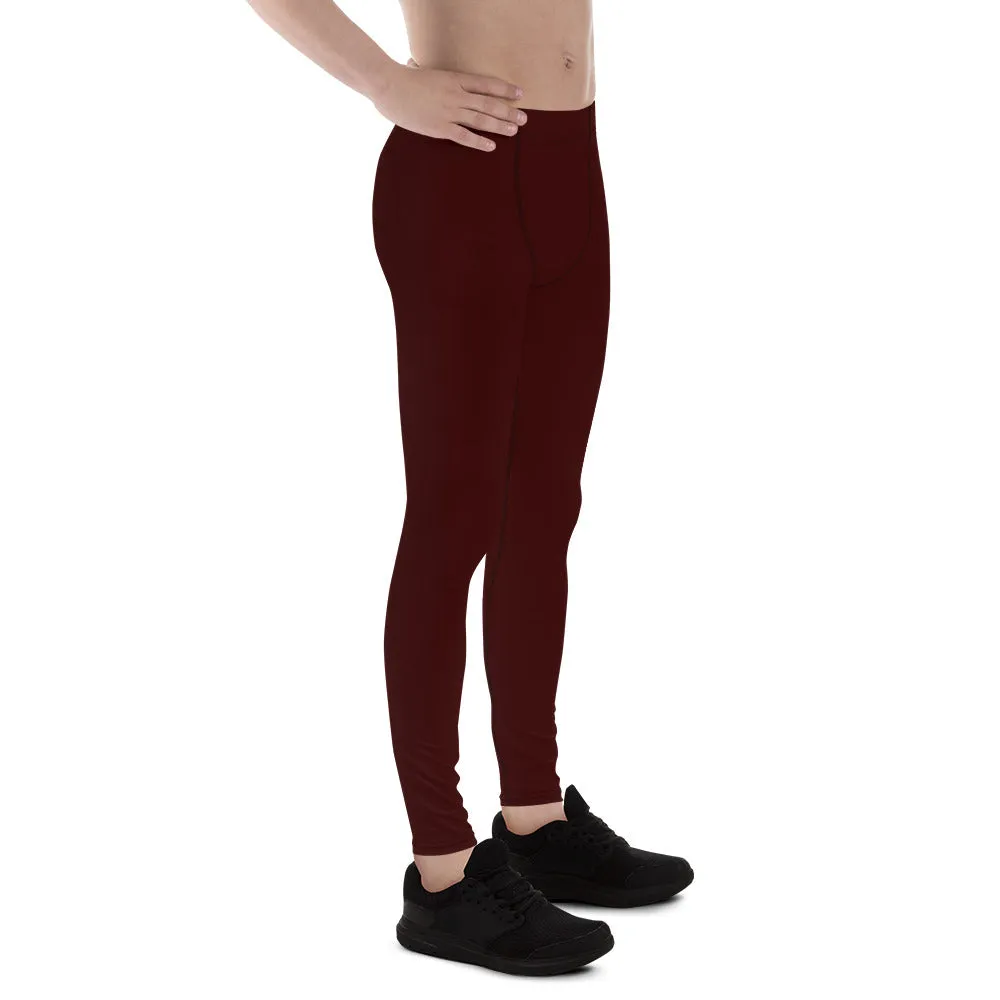 Burgundy Men's Leggings