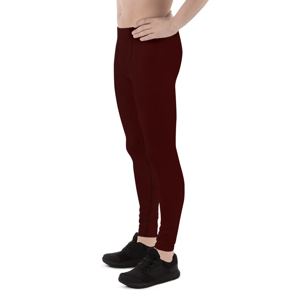 Burgundy Men's Leggings