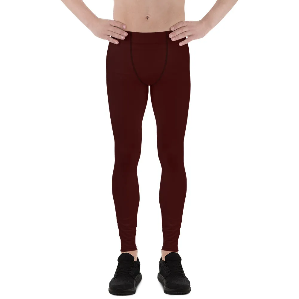 Burgundy Men's Leggings