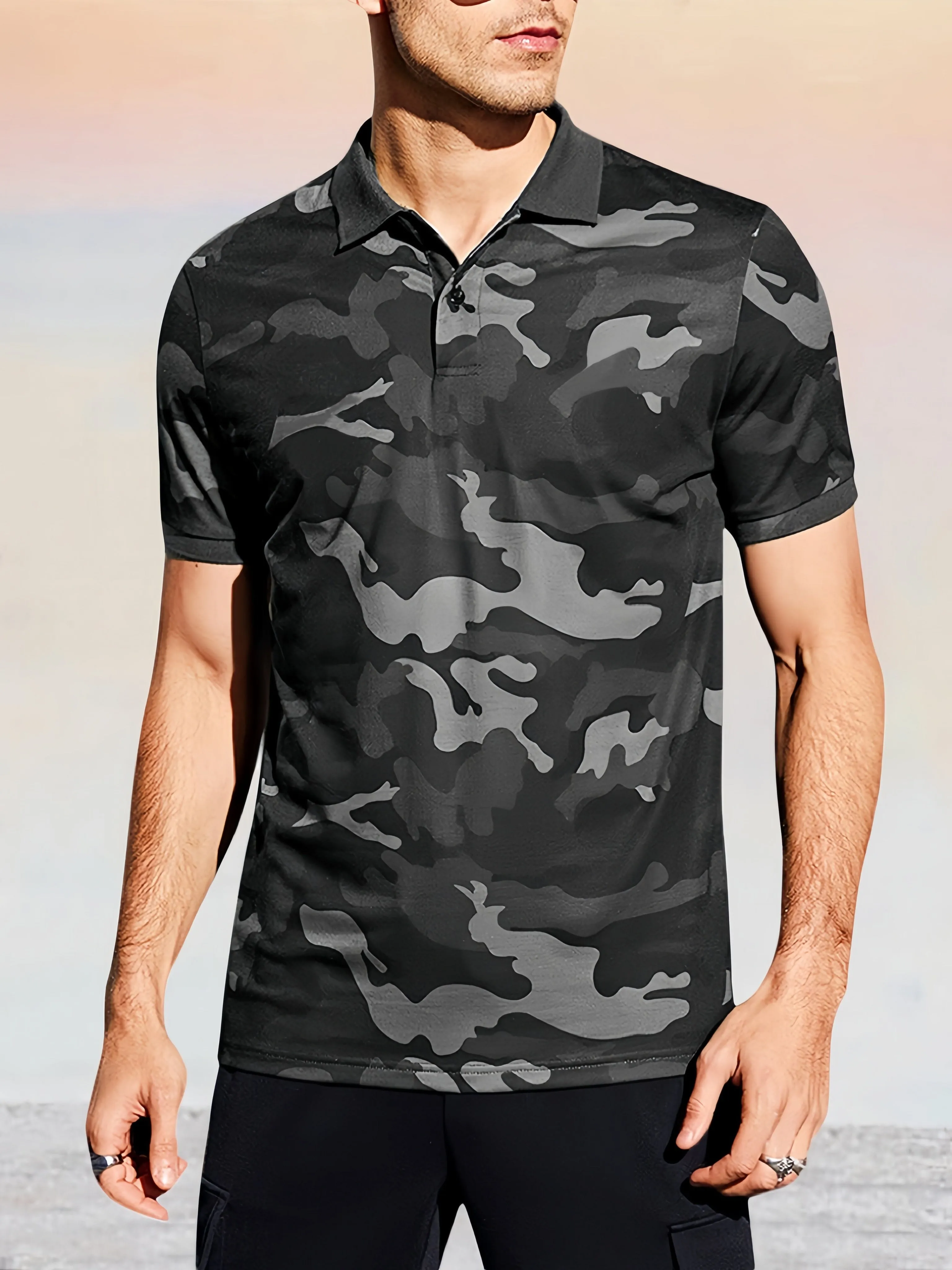 Casual Camo Polo Shirt