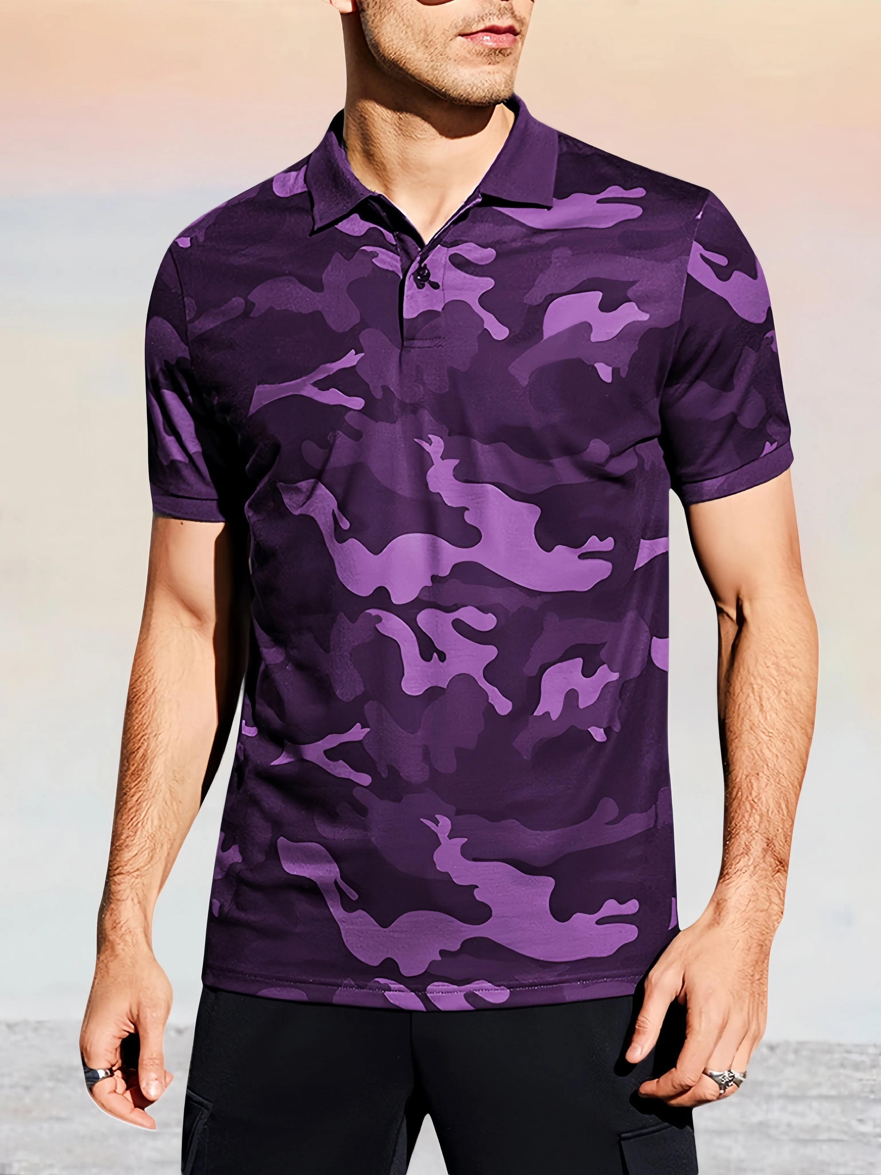 Casual Camo Polo Shirt