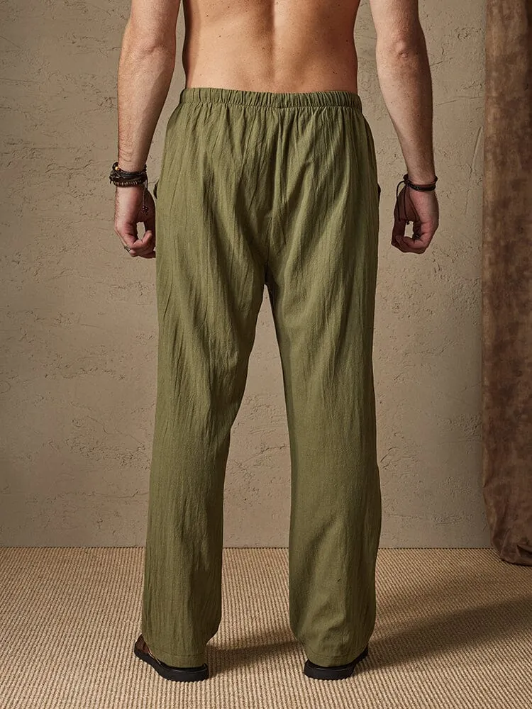 Casual Cotton Linen Style Pants