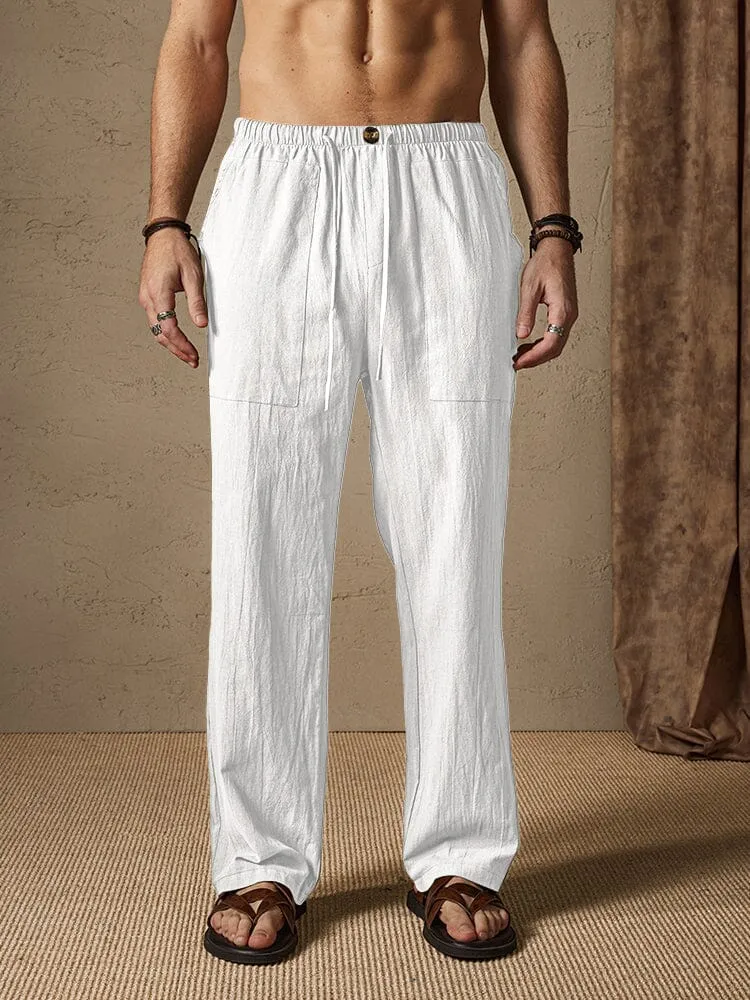 Casual Cotton Linen Style Pants