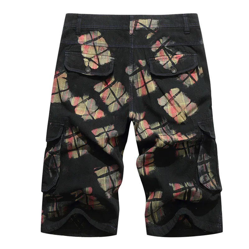 Casual Fashion Camo Multi-pocket Men's Shorts