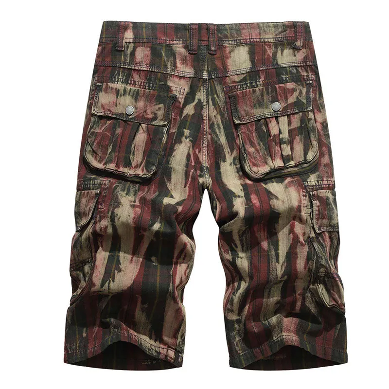 Casual Fashion Camo Multi-pocket Men's Shorts