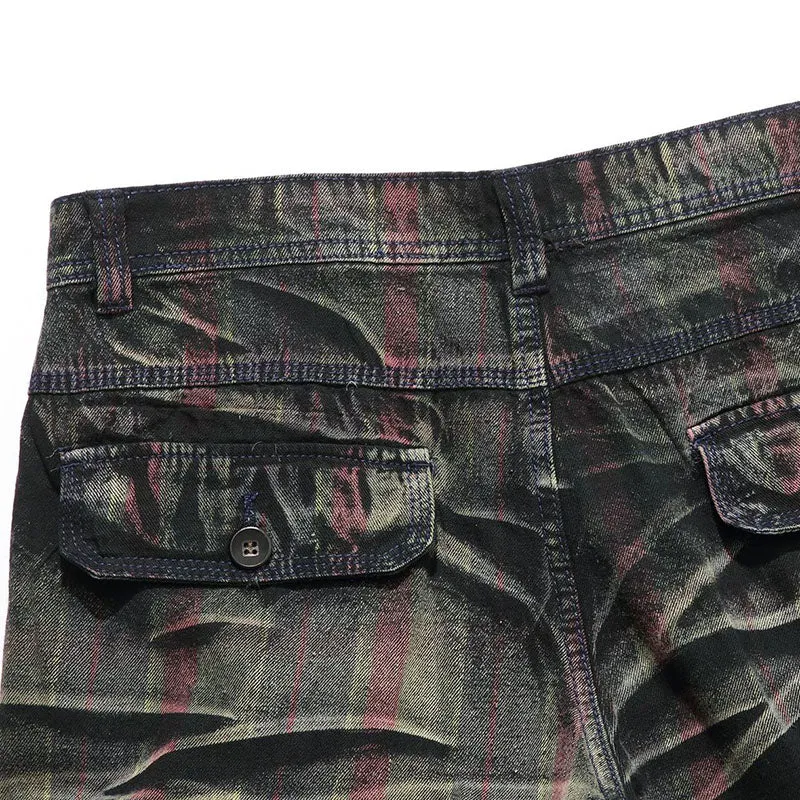 Casual Fashion Camo Multi-pocket Men's Shorts