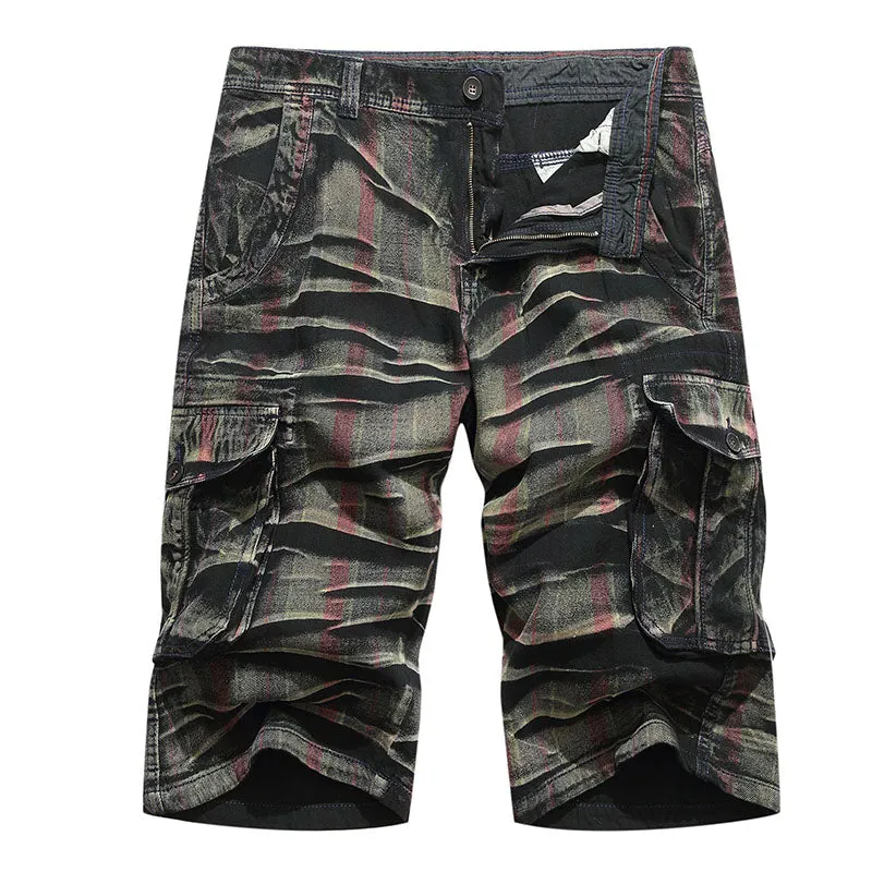 Casual Fashion Camo Multi-pocket Men's Shorts