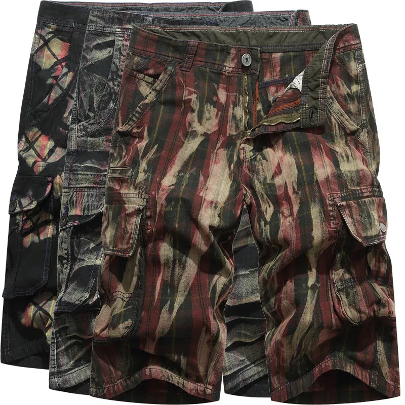 Casual Fashion Camo Multi-pocket Men's Shorts