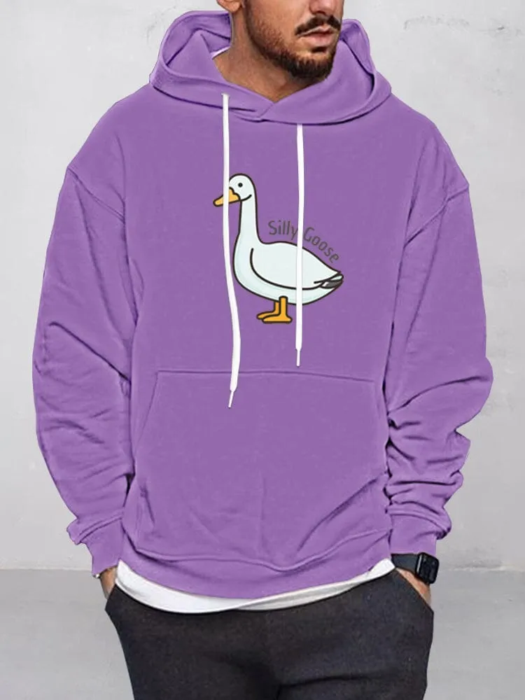 Casual Goose Graphic Pullover Hoodie