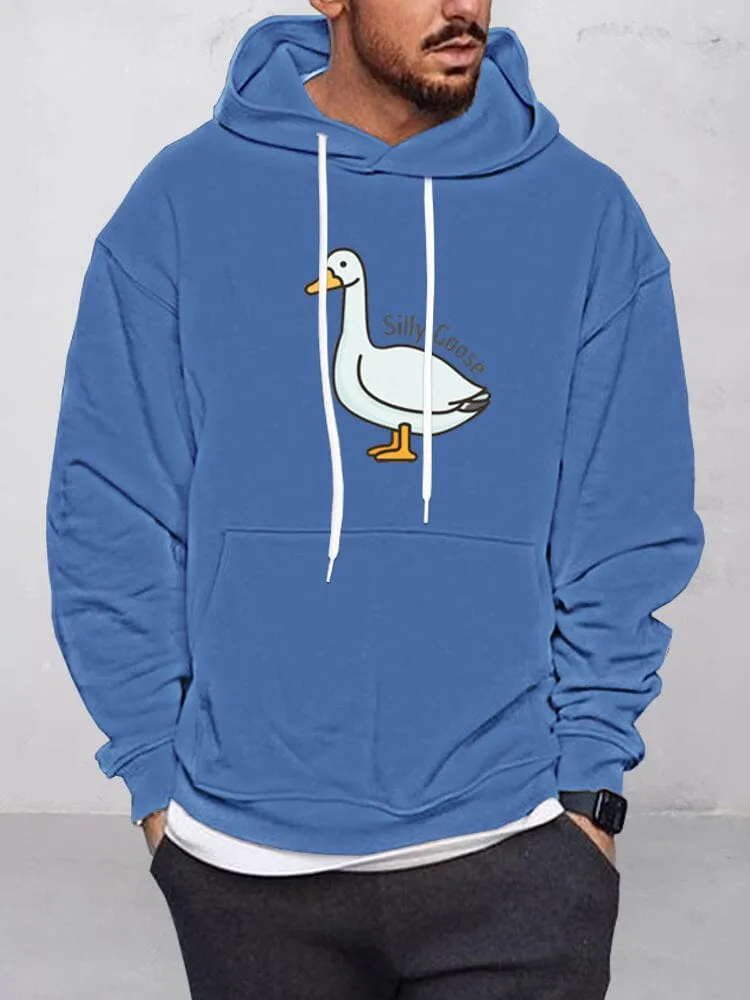 Casual Goose Graphic Pullover Hoodie