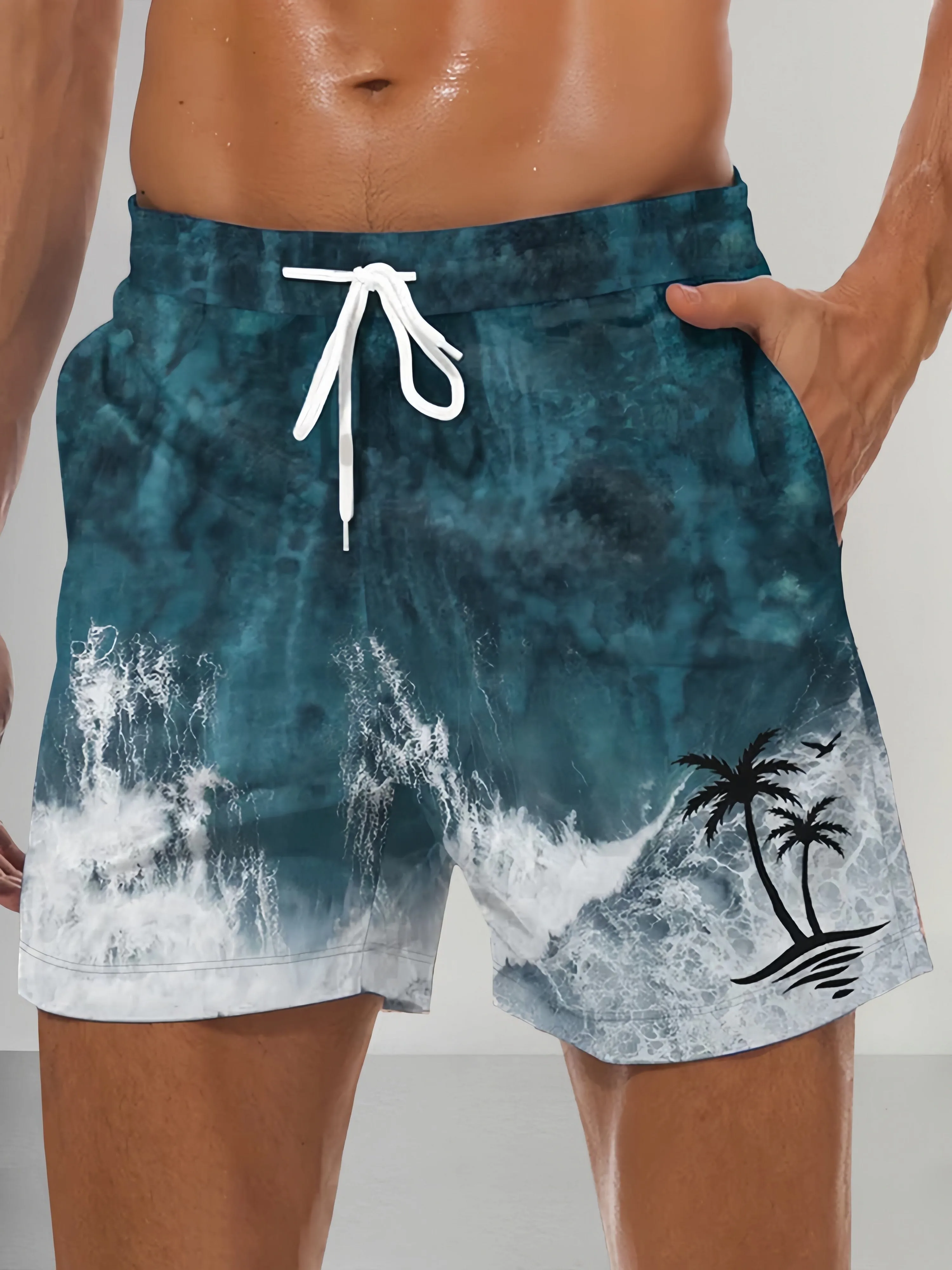 Casual Hawaiian Style Beach Shorts