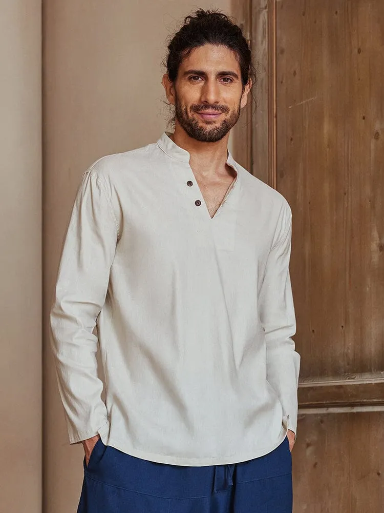 Casual Linen Blend Shirt