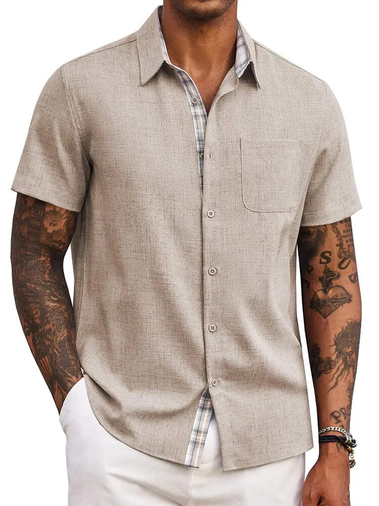 Casual Plaid Splicing Shirt (US Only)