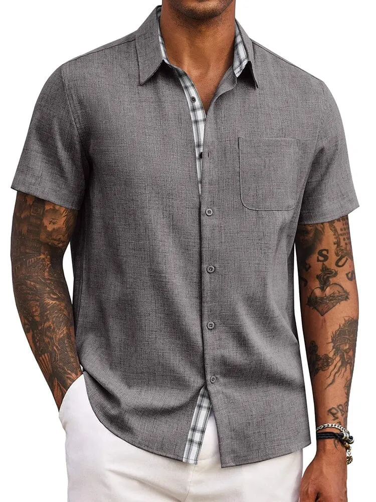 Casual Plaid Splicing Shirt (US Only)