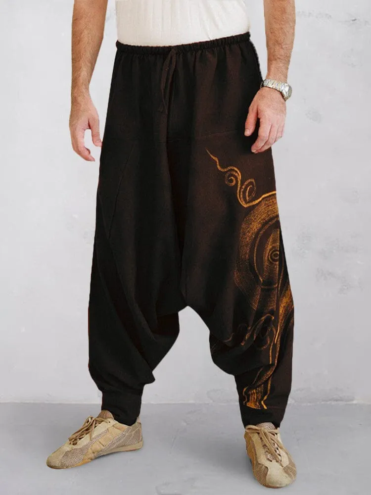 Casual Printed Harem Pants