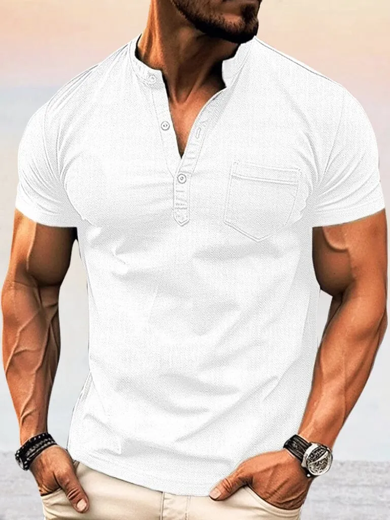 Casual Soft Henley Shirt