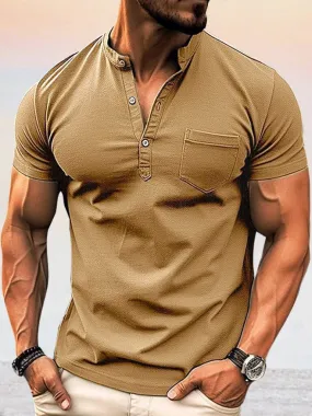 Casual Soft Henley Shirt