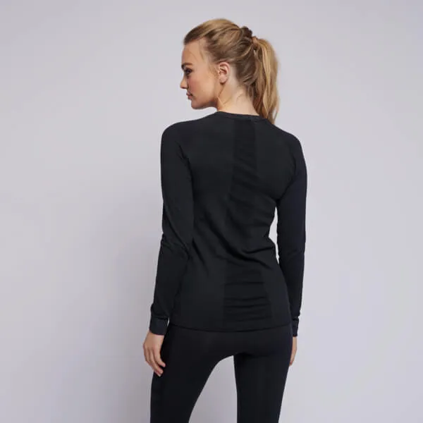 Clea Seamless Women Black T-Shirt