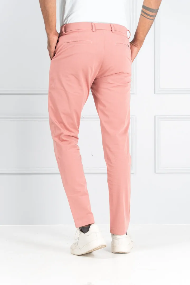 Coral Cotton Stretch Chinos