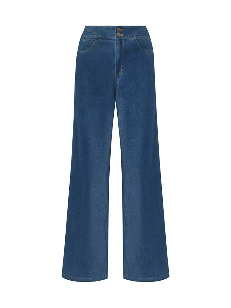 Denim Straight High-Waisted Women Jeans