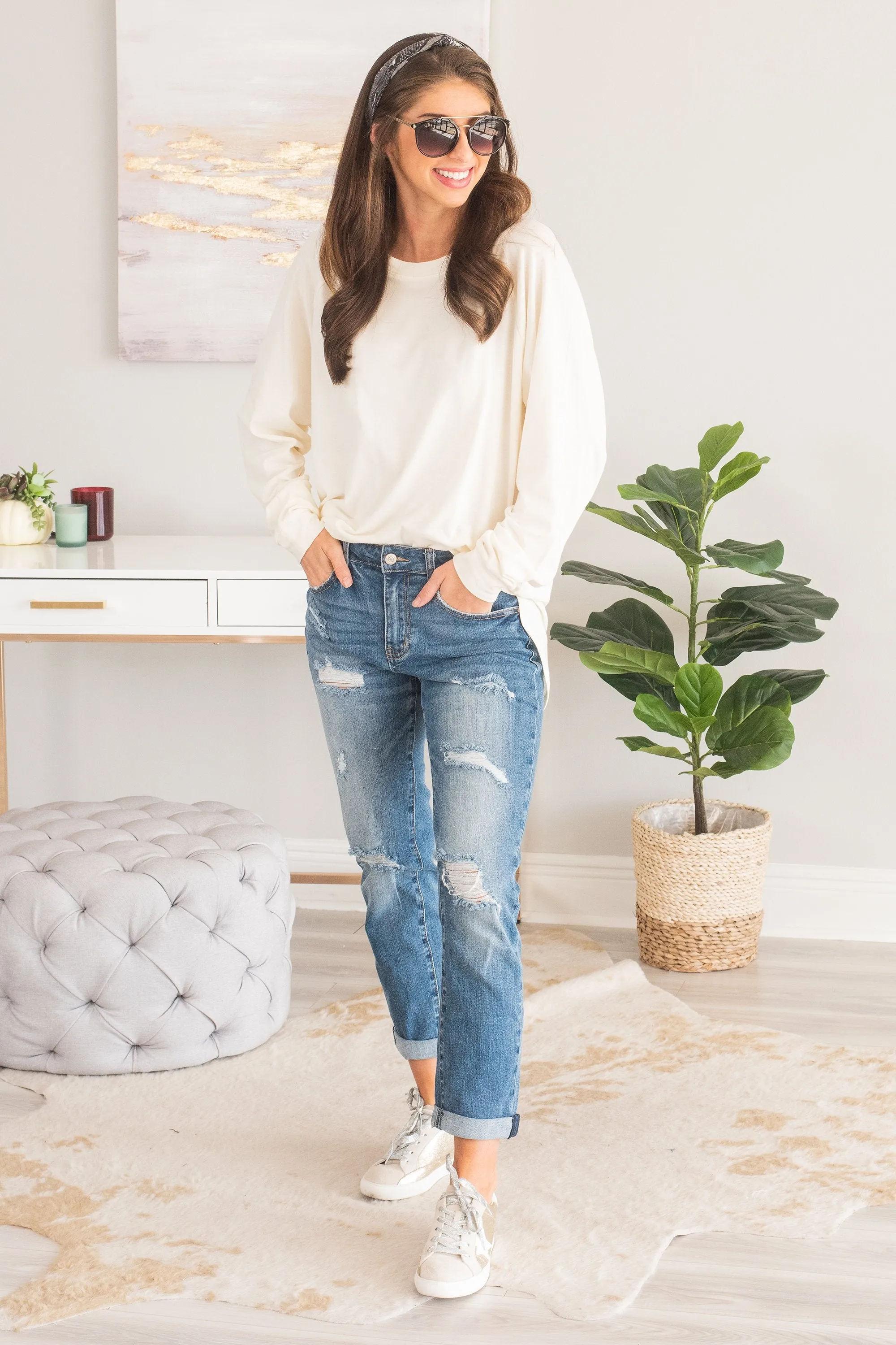 Easy Like Sunday Ivory White Tunic