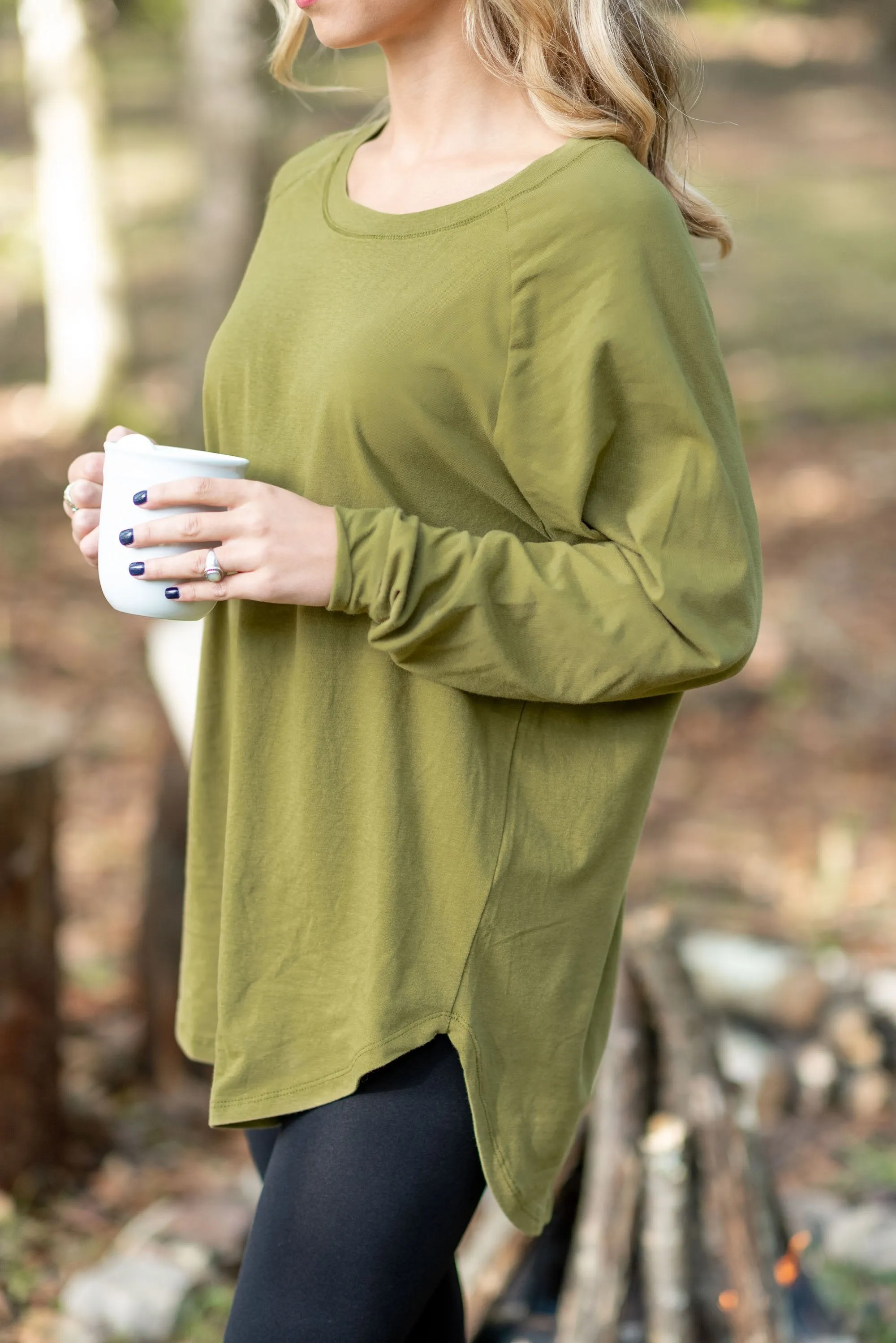 Easy Like Sunday Olive Green Tunic