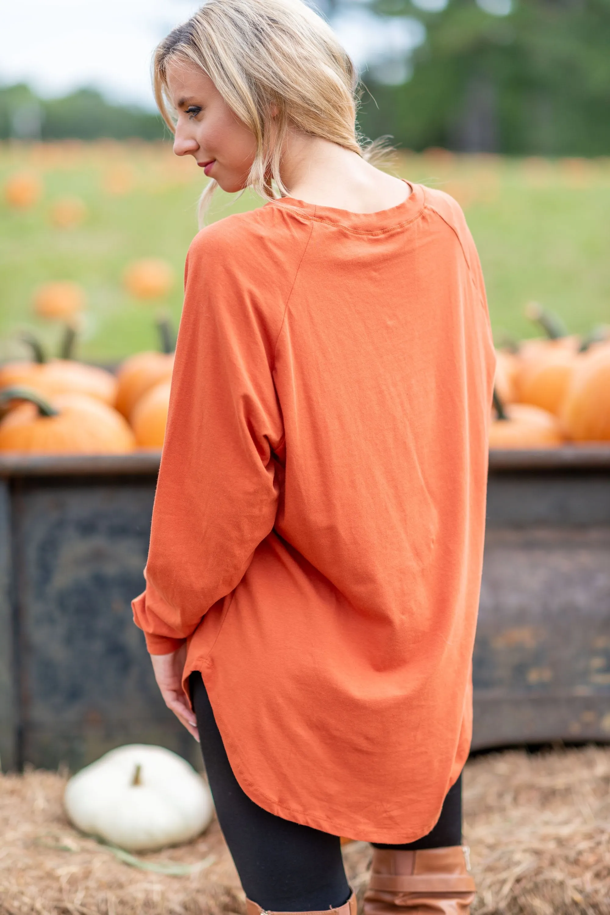 Easy Like Sunday Rust Orange Tunic