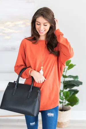 Easy Like Sunday Rust Orange Tunic