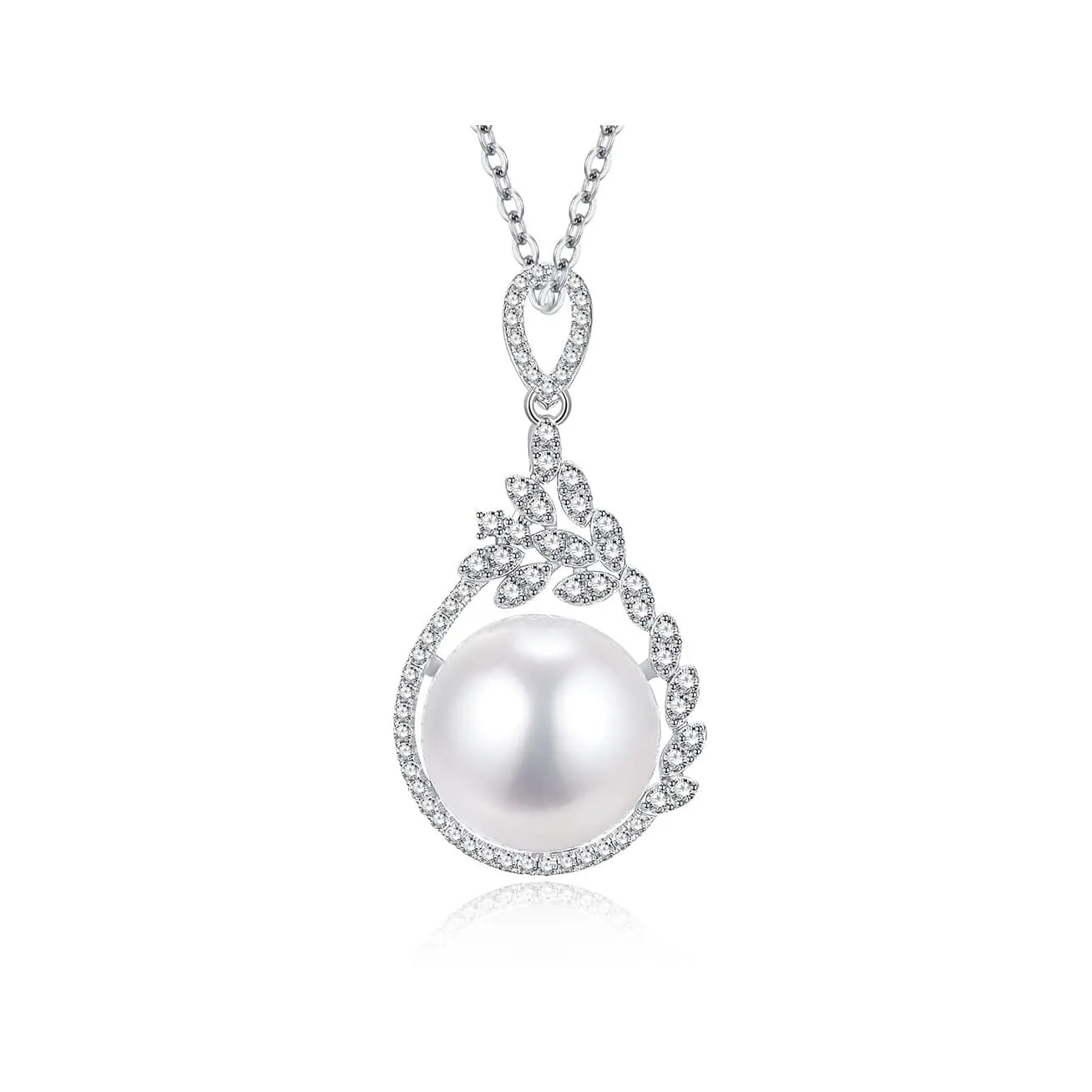 Elegant Edison  Pearl 18K Solid Gold Necklace KN00003