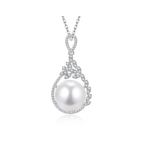 Elegant Edison  Pearl 18K Solid Gold Necklace KN00003