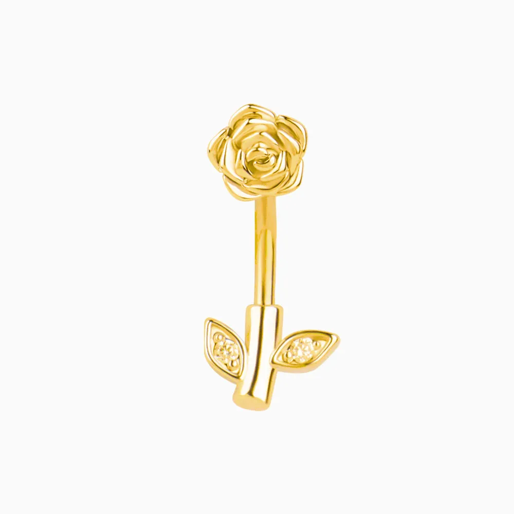 Elegant Rose Belly Ring