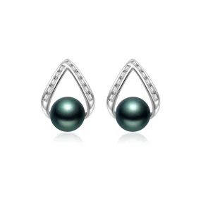 Elegant Tahitian Pearl Earrings WE00722