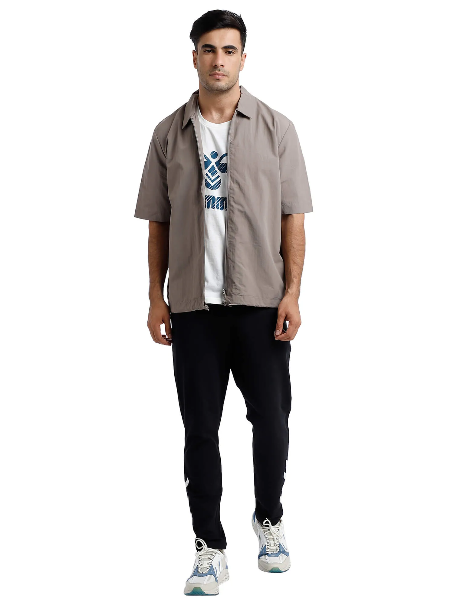 Explorer Men Polyester Grey Shirt