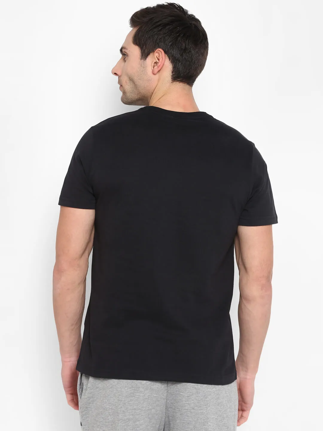 Faun Men Cotton Black T-Shirt