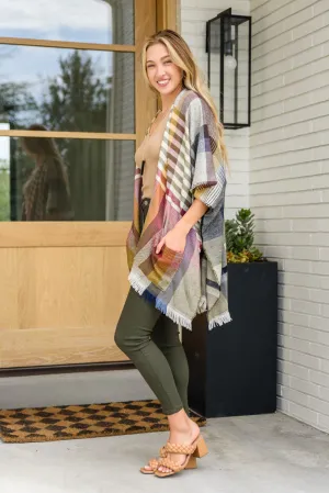 Feel The Air Plaid Kimono