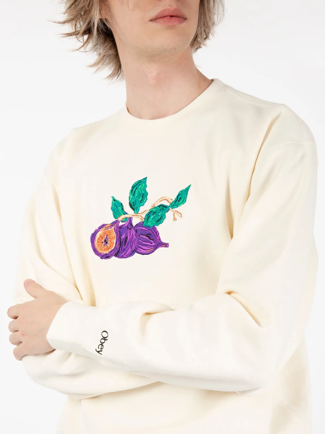 Felpa Fig crew fleece unbleached