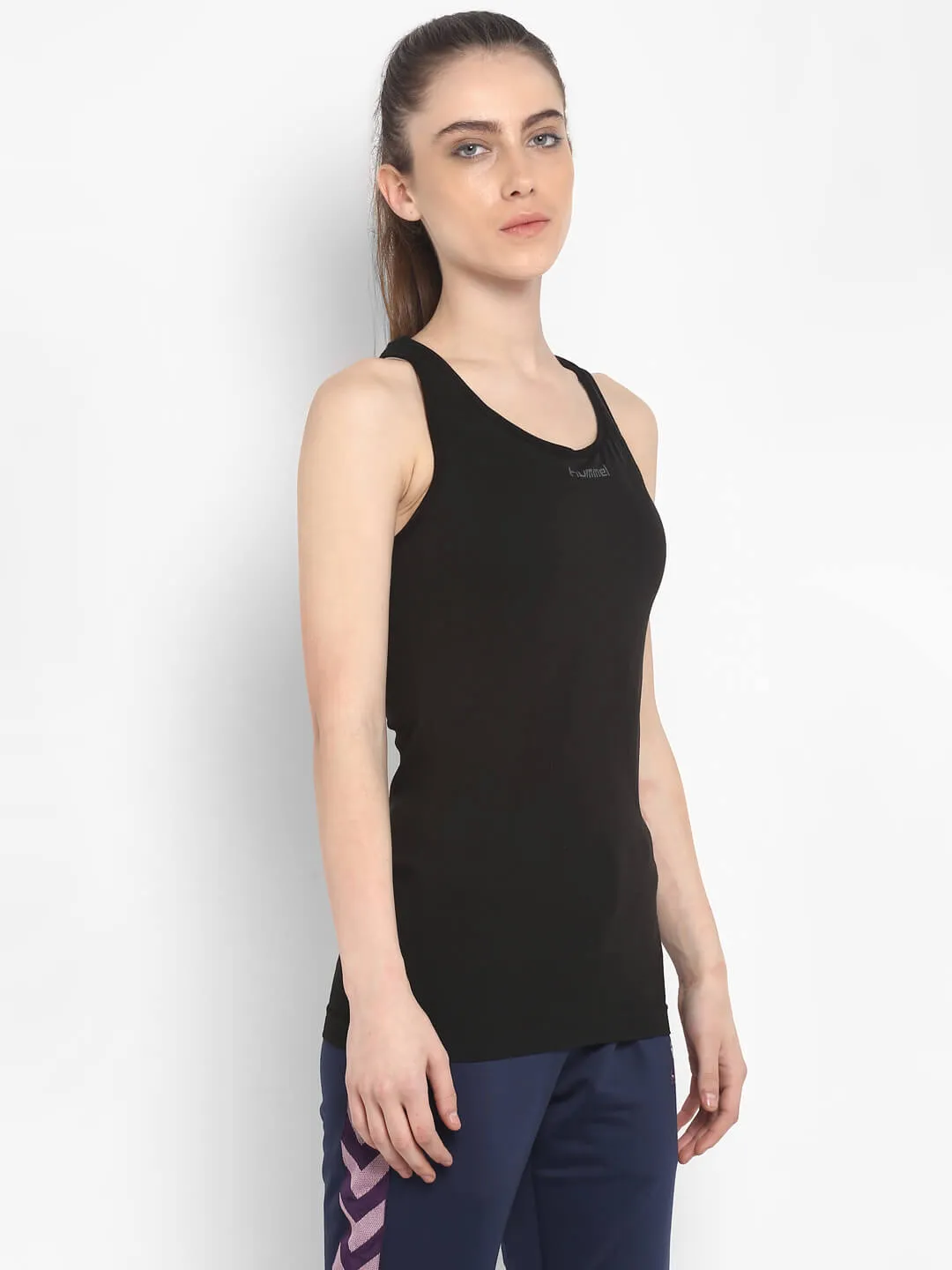 First Comfort Women Black Tank Top