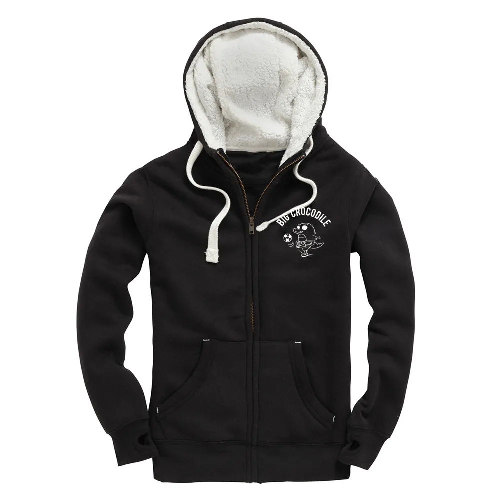 Football Fleece Lined Zip Up Hoodie